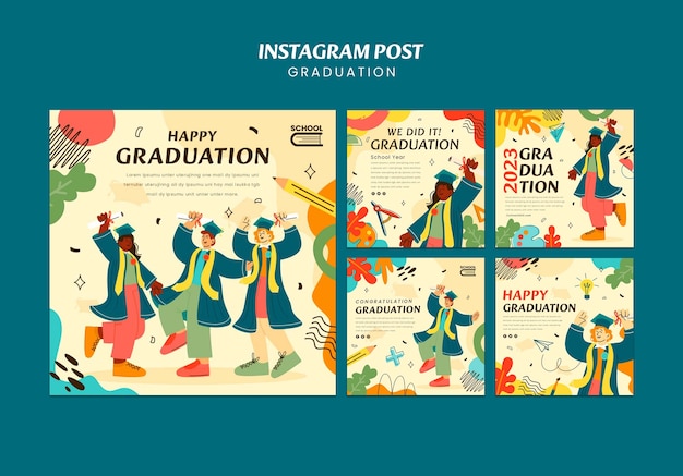 Afstuderen viering instagram posts