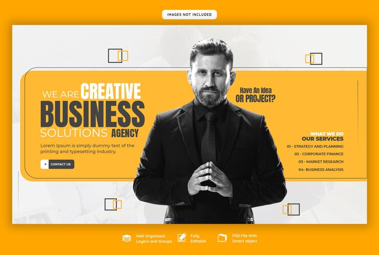 PSD gratuito agencia de marketing digital y plantilla de banner web corporativo