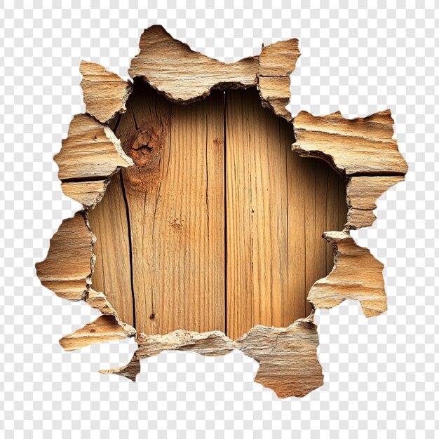 Un agujero de madera rústico Una imagen de fondo con textura