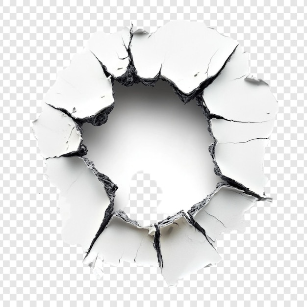 Un agujero en la pared Arte abstracto que representa la destrucción y los daños