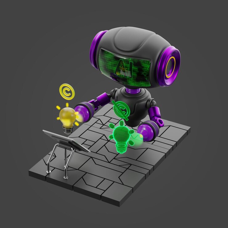 PSD gratuito ai violating copyrights 3d illustration
