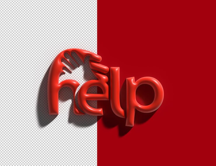 PSD gratuito aiuto calligrafico con file psd trasparente di disegno 3d della mano umana.
