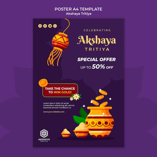 Akshaya tritiya poster sjabloon