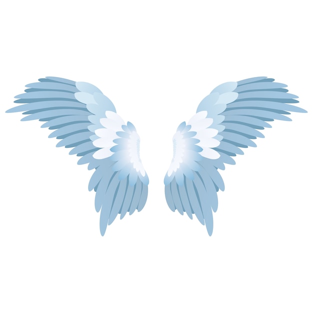 Alas de ángel de dibujos animados aisladas