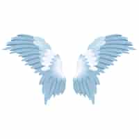 PSD gratuito las alas de los ángeles de dibujos animados aisladas