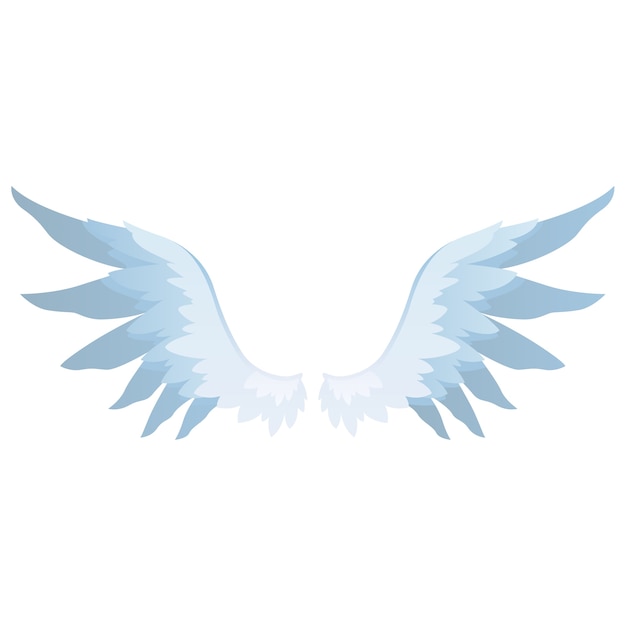 Las alas de los ángeles de dibujos animados aisladas