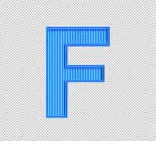 PSD gratuito alfabeto 3d sobre fondo transparente