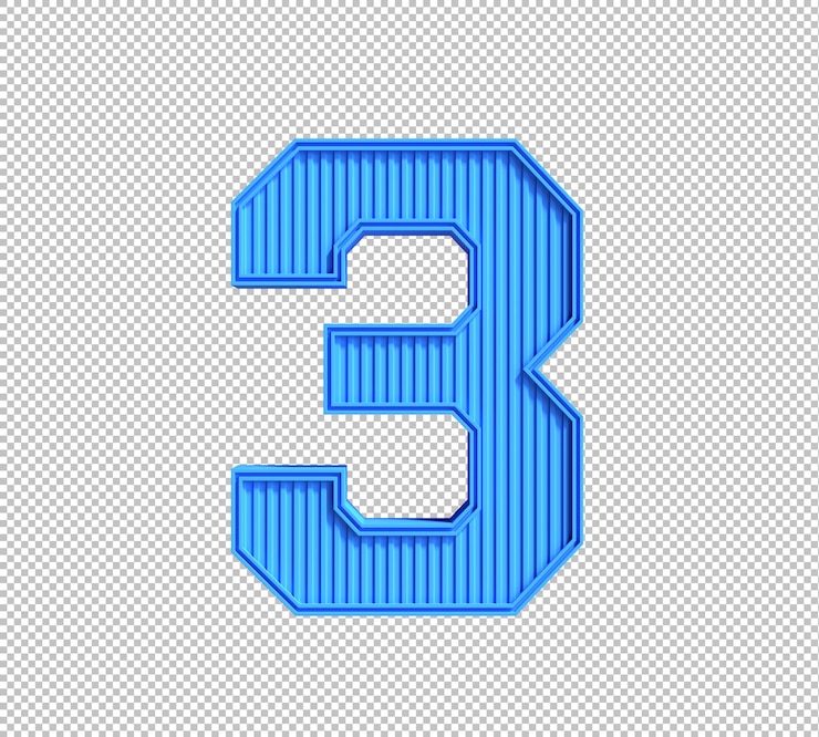 PSD gratuito alfabeto 3d su sfondo trasparente