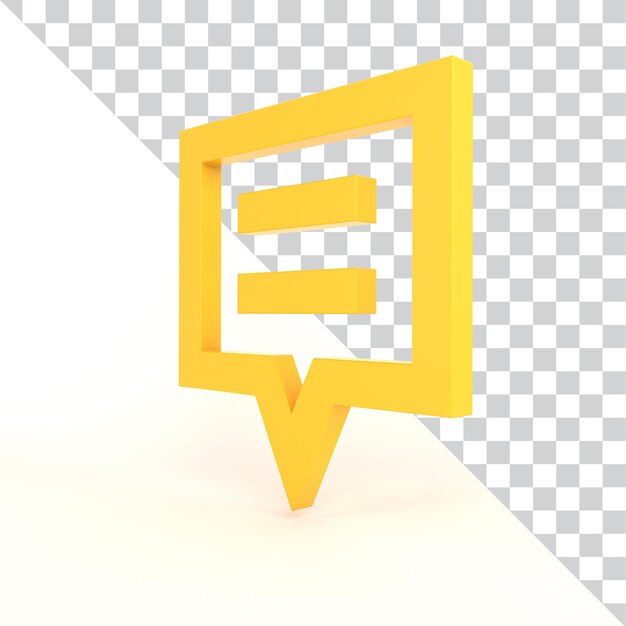 El alfiler amarillo de la burbuja de chat