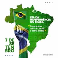 PSD gratuito la alimentación de las redes sociales del día de la madre independencia de brasil