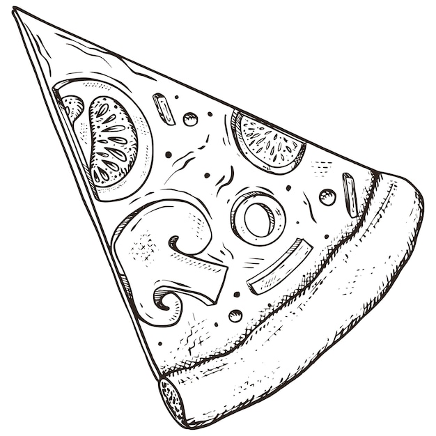 Alimentos italianos aislados de tiza