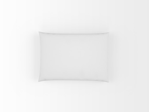 almohada blanca realista aislada en blanco