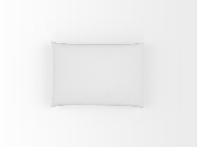 almohada blanca realista aislada en blanco