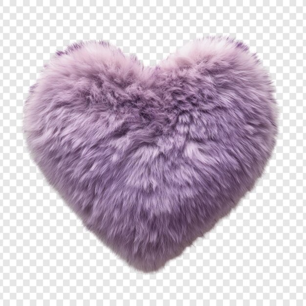 Almohada púrpura en forma de corazón