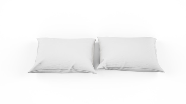 Almohadas blancas aisladas