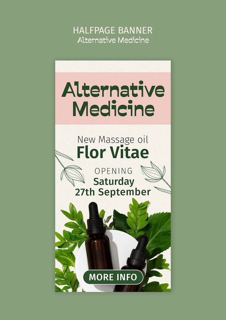 PSD gratuito alternative medicine promotion banner template