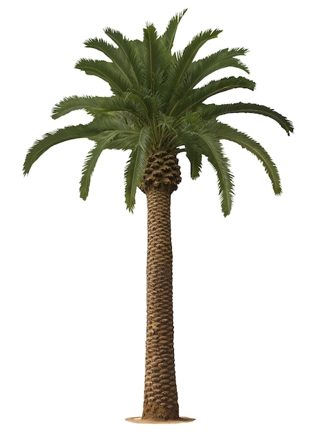 Un alto árbol de palma aislado