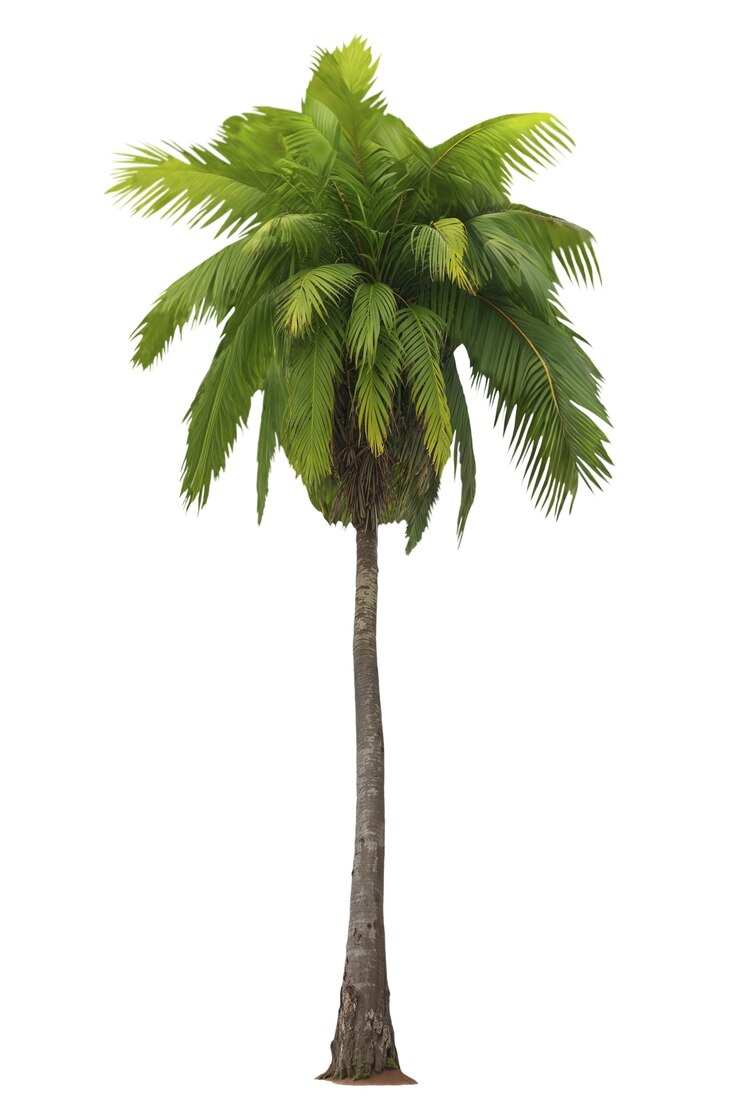 PSD gratuito un alto árbol de palma aislado