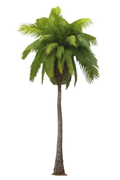 Un alto árbol de palma aislado