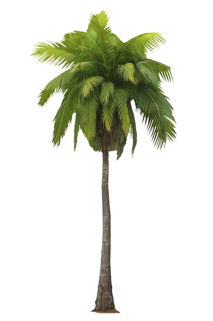 Un alto árbol de palma aislado