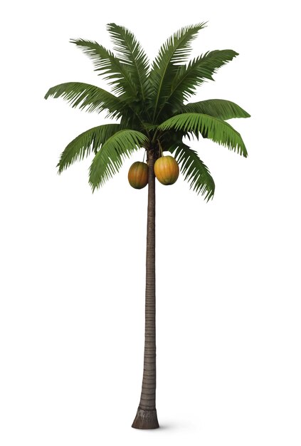 Un alto árbol de palma aislado