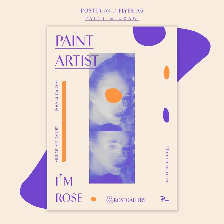 PSD gratuito amare il tuo modello di poster d'arte