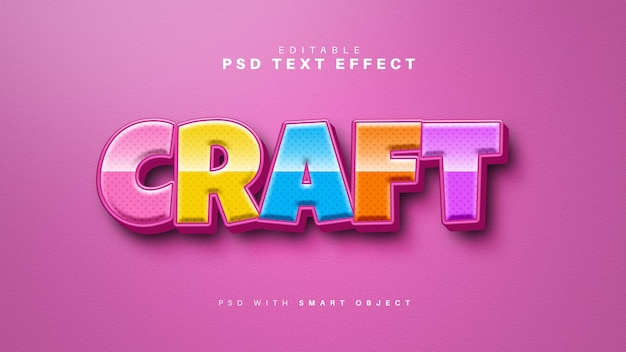 Gratis PSD ambachtelijke teksteffect