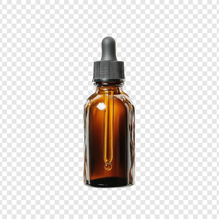 PSD Gratis amber glass dropper bottle product photography