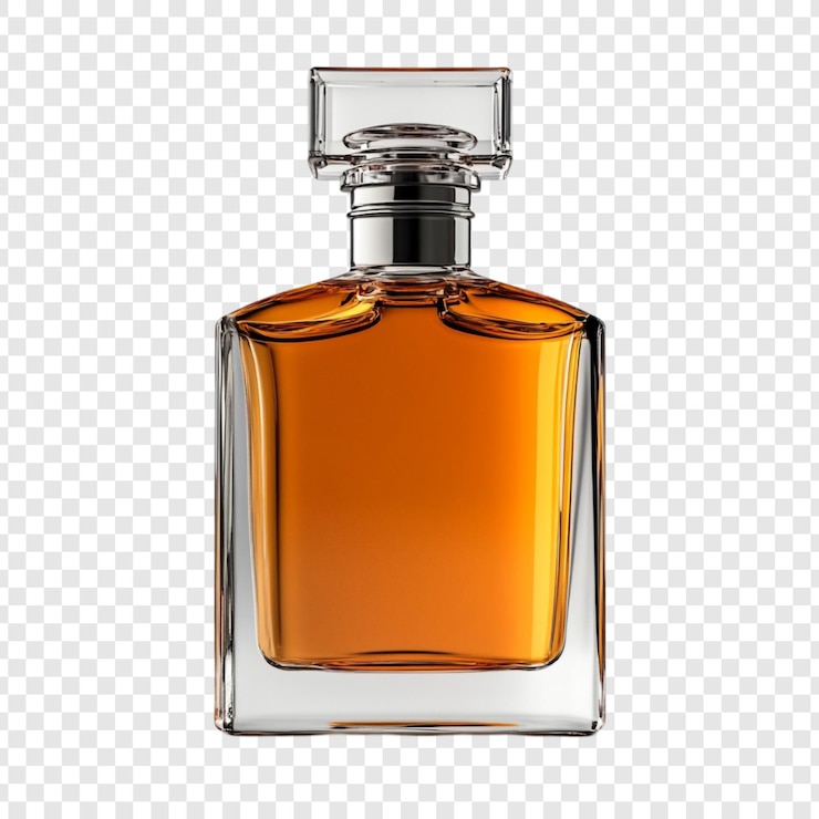 Gratis PSD amber parfumfles elegante geur in een luxe glazen container
