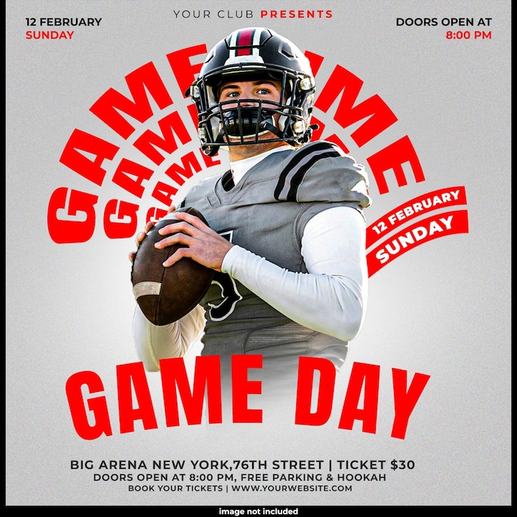 PSD Gratis american football flyer or social media template