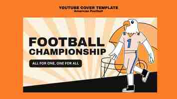 Gratis PSD american football kampioenschap youtube cover