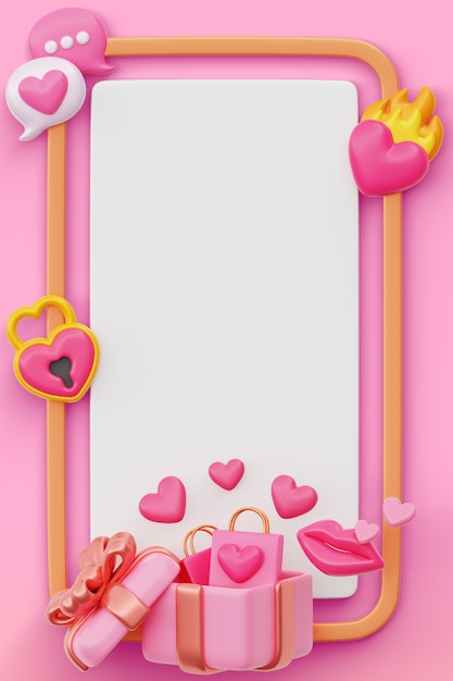 Amor ventas verticales fondo de banner en blanco