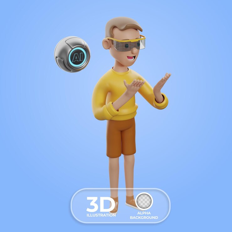 PSD gratuito analisi del traffico web con illustrazione 3d ai
