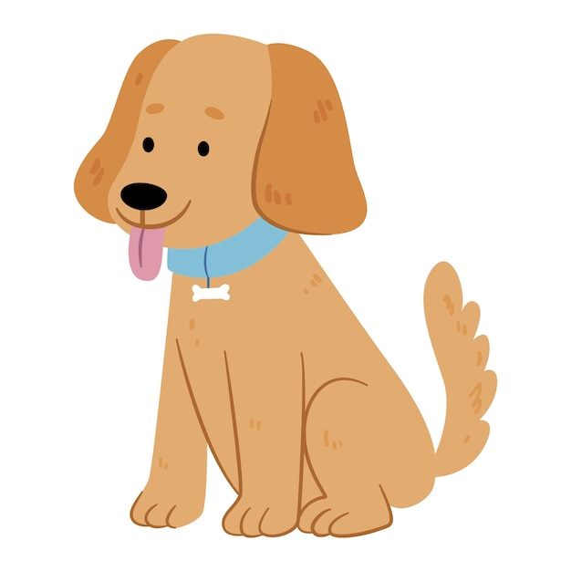 Animale domestico disegnato a mano isolato