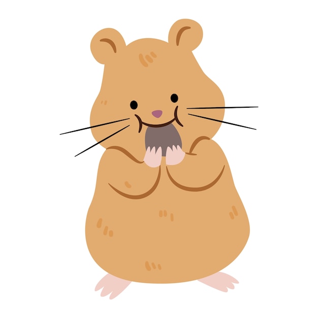 Animale domestico disegnato a mano isolato