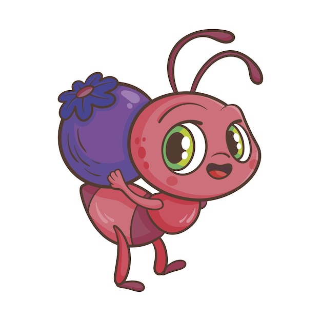 Animales de dibujos animados aislados