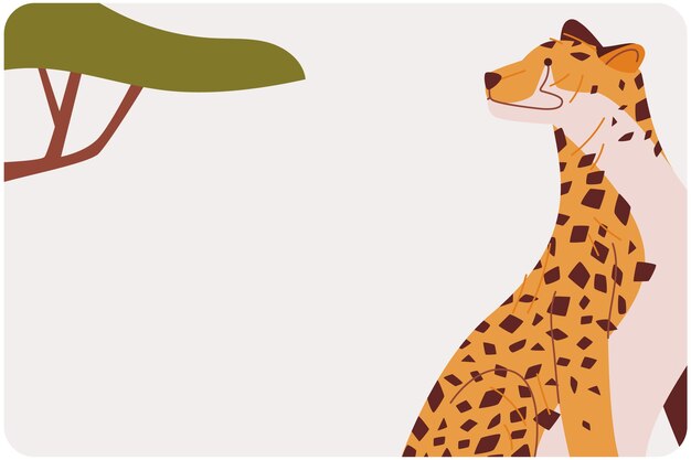Animales salvajes de dibujos animados