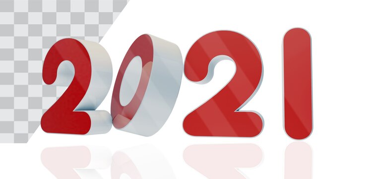 PSD gratuito año nuevo texto tres d