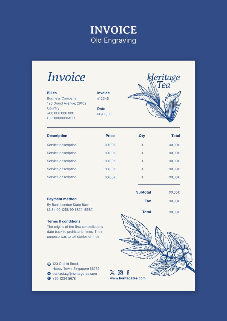 PSD gratuito antiguo diseño de plantilla de grabado