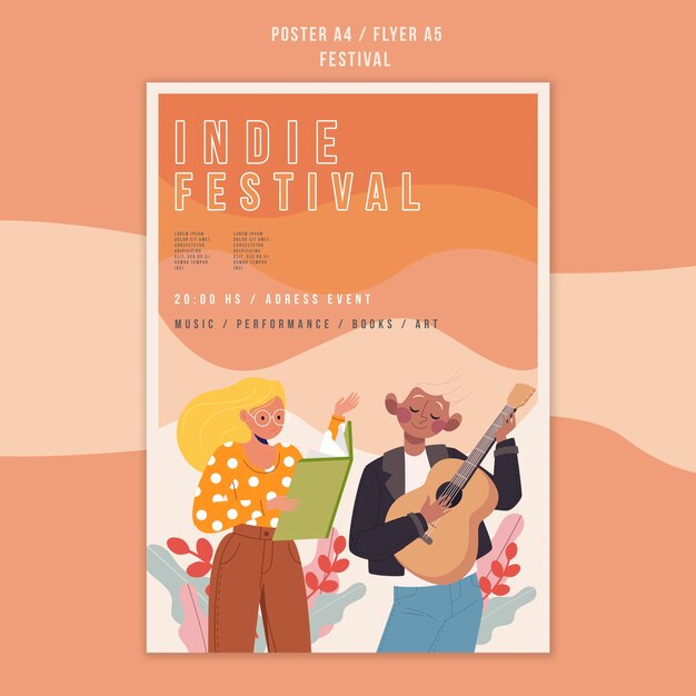 Anuncio de festival de plantilla de volante
