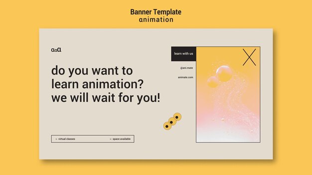 Aprender plantilla de banner de animación