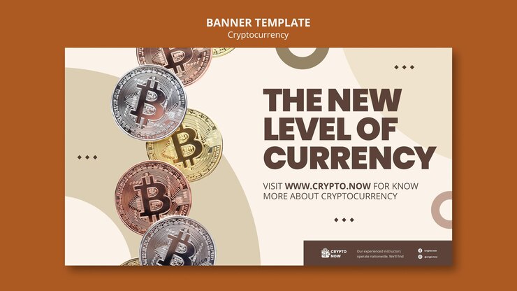 PSD gratuito aprendizaje de banner horizontal de comercio de criptomonedas