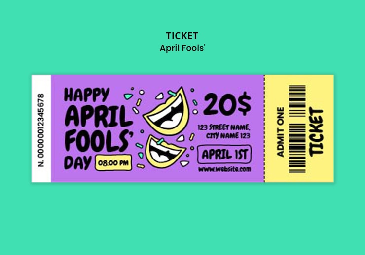 Gratis PSD april fool's day sjabloonontwerp