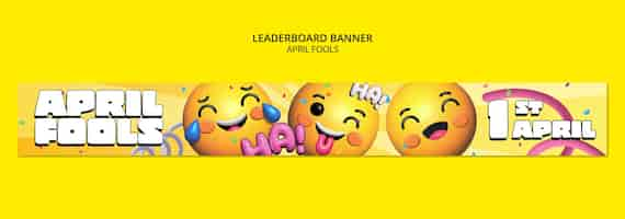 Gratis PSD april fools' viering leaderboard banner