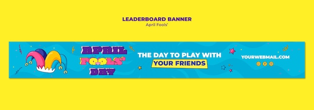 Gratis PSD april fools' viering leaderboard banner