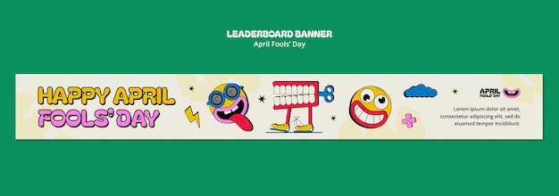 Gratis PSD april fools' viering leaderboard banner