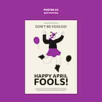 Gratis PSD april fools' viering poster sjabloon