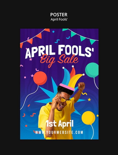 Gratis PSD april fools viering sjabloon