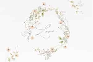Gratis PSD aquarel bloemenachtergrond met delicate bloemstukken