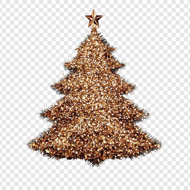 Árbol de Navidad de brillo dorado